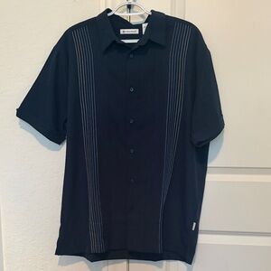 Cubavera Men's Black Button Down Shirt